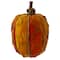 10" Orange & Brown Fall Harvest Tabletop Pumpkin